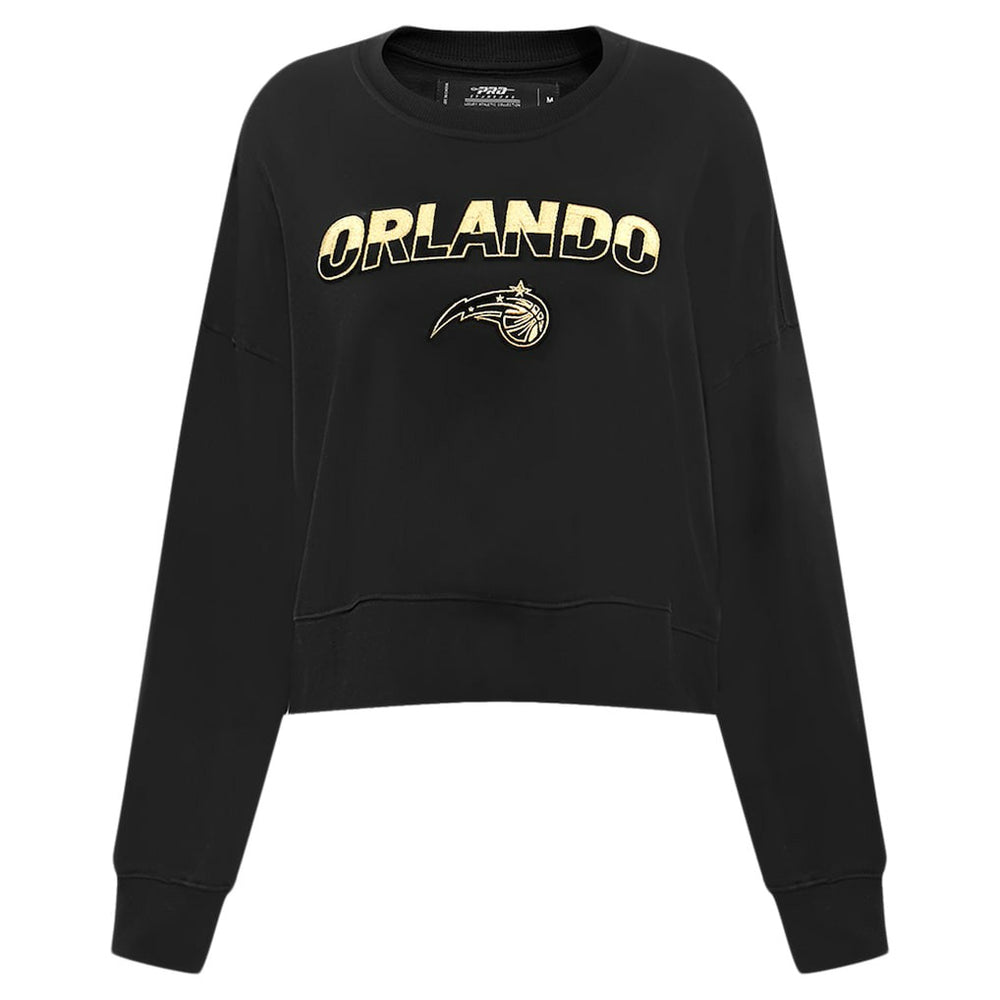 Orlando Magic Pro Standard Women's Glam Cropped Pullover Sweatshirt - Black cheap Online