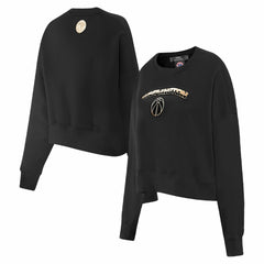 Washington Wizards Pro Standard Women's Glam Cropped Pullover Sweatshirt - Black cheap On Sale