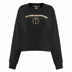Washington Wizards Pro Standard Women's Glam Cropped Pullover Sweatshirt - Black cheap On Sale