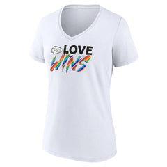 Kansas City Chiefs Fanatics Women's Love Wins V-Neck T-Shirt