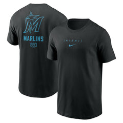 Miami Marlins Nike Large Logo Back Stack T-Shirt | MLB For sale