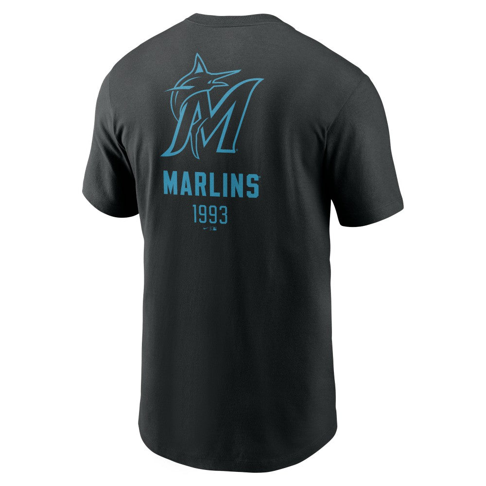 Miami Marlins Nike Large Logo Back Stack T-Shirt | MLB For sale