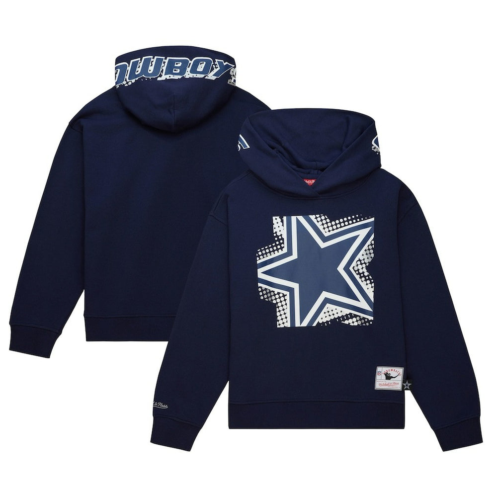 Dallas Cowboys Mitchell & Ness Women's Gridiron Classics Big Face 7.0 Pullover Hoodie