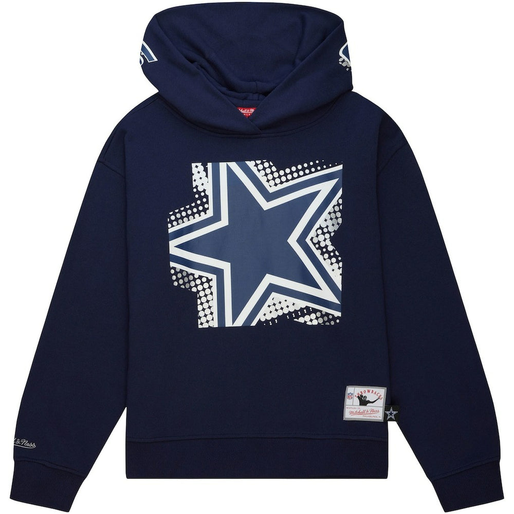 Dallas Cowboys Mitchell & Ness Women's Gridiron Classics Big Face 7.0 Pullover Hoodie