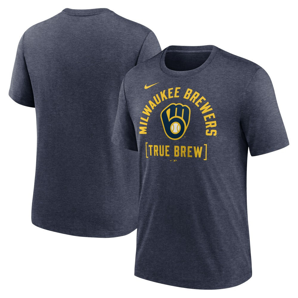 Milwaukee Brewers Nike Swing Big Tri-Blend T-Shirt | MLB Outlet