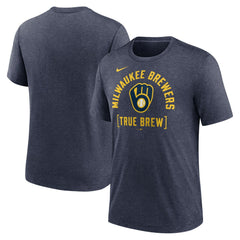 Milwaukee Brewers Nike Swing Big Tri-Blend T-Shirt | MLB Outlet