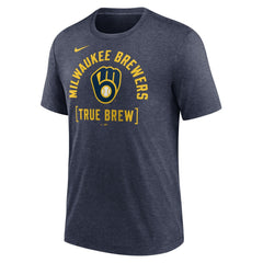 Milwaukee Brewers Nike Swing Big Tri-Blend T-Shirt | MLB Outlet
