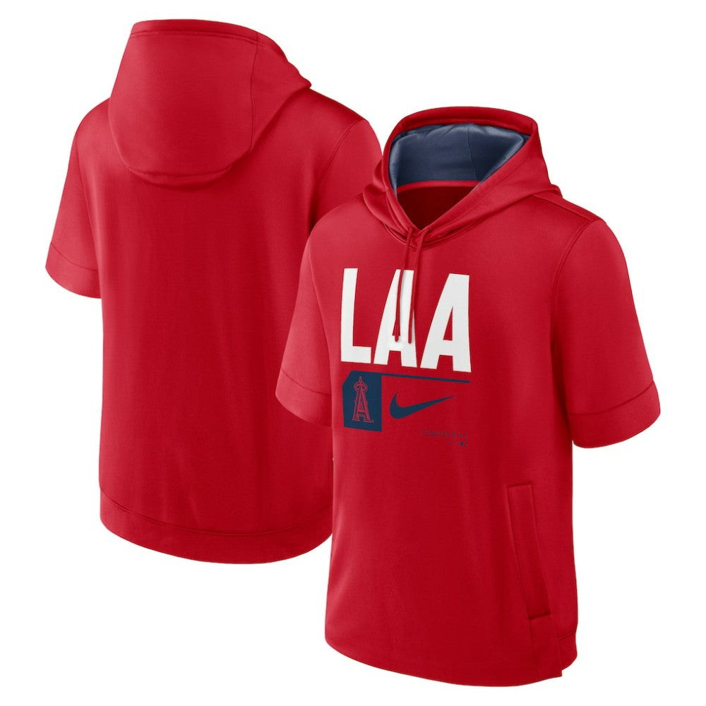 Los Angeles Angels Nike Tri Code Lockup Short Sleeve Pullover Hoodie | MLB US