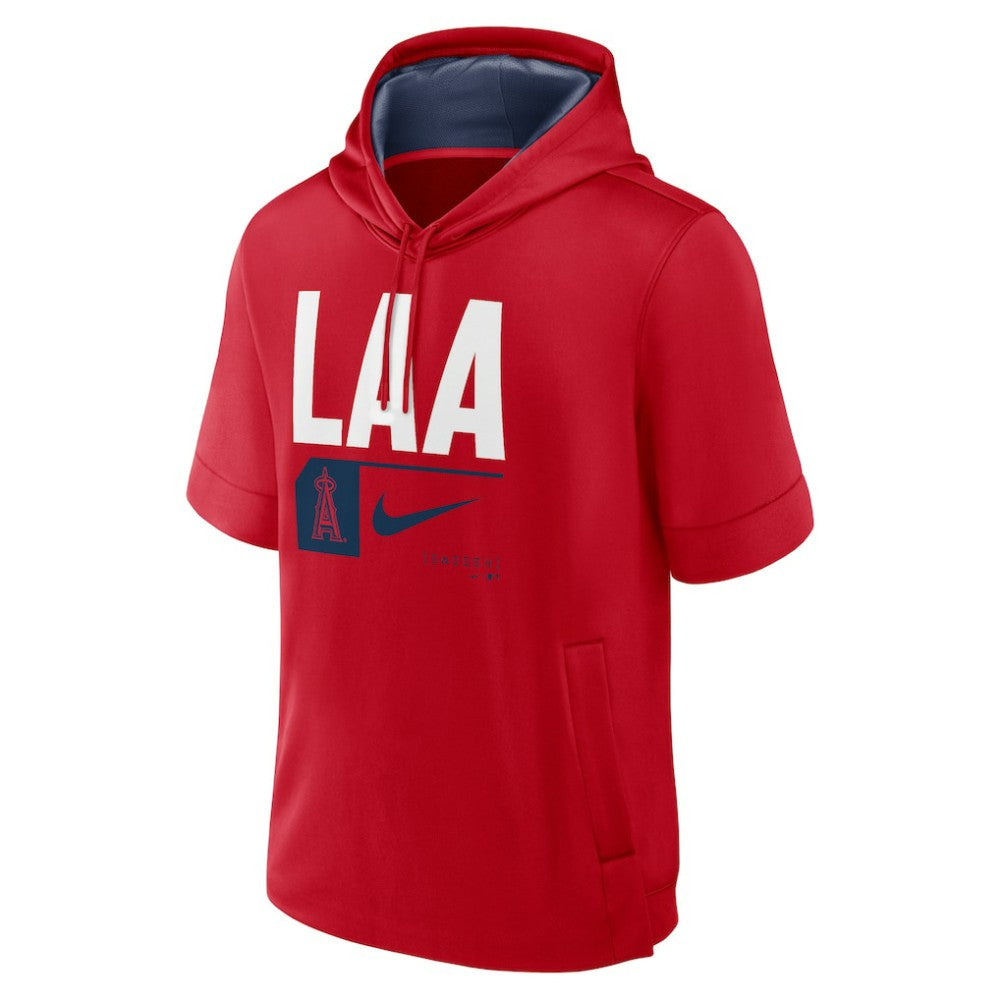 Los Angeles Angels Nike Tri Code Lockup Short Sleeve Pullover Hoodie | MLB US