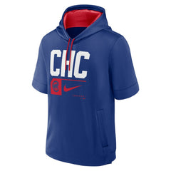 Chicago Cubs Nike Tri Code Lockup Short Sleeve Pullover Hoodie | MLB Discount