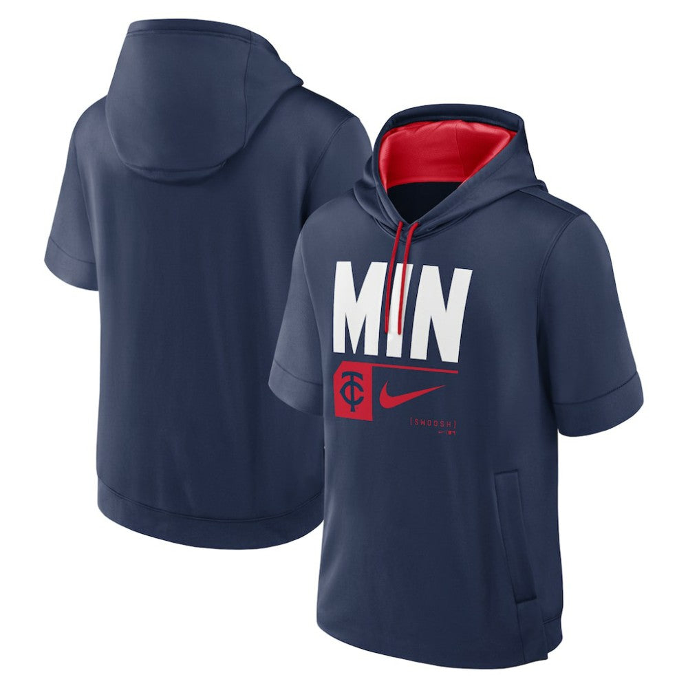 Minnesota Twins Nike Tri Code Lockup Short Sleeve Pullover Hoodie | MLB On Sale