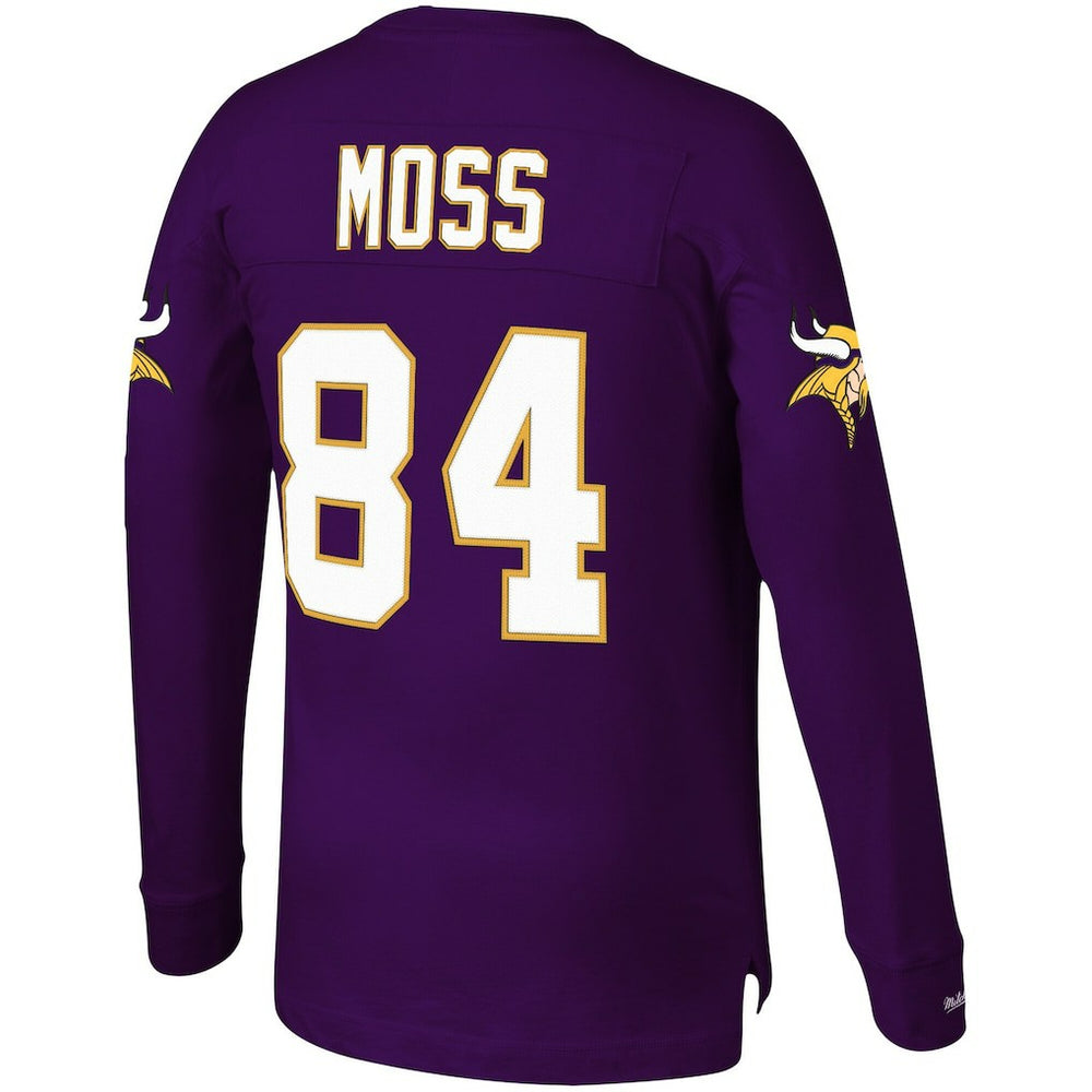 Minnesota Vikings Mitchell & Ness Randy Moss  Big & Tall Retired Player Name & Number Long Sleeve Top