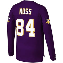 Minnesota Vikings Mitchell & Ness Randy Moss  Big & Tall Retired Player Name & Number Long Sleeve Top