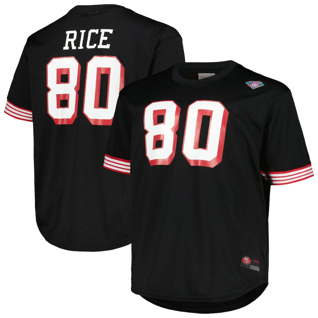 San Francisco 49ers Mitchell & Ness Jerry Rice  Big & Tall Mesh Player Name & Number Top