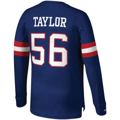 New York Giants Mitchell & Ness Lawrence Taylor  Big & Tall Cut & Sew Player Name & Number Long Sleeve T-Shirt