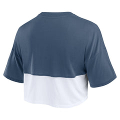 Houston Astros Fanatics Women's Color Split Boxy Cropped T-Shirt | MLB For sale