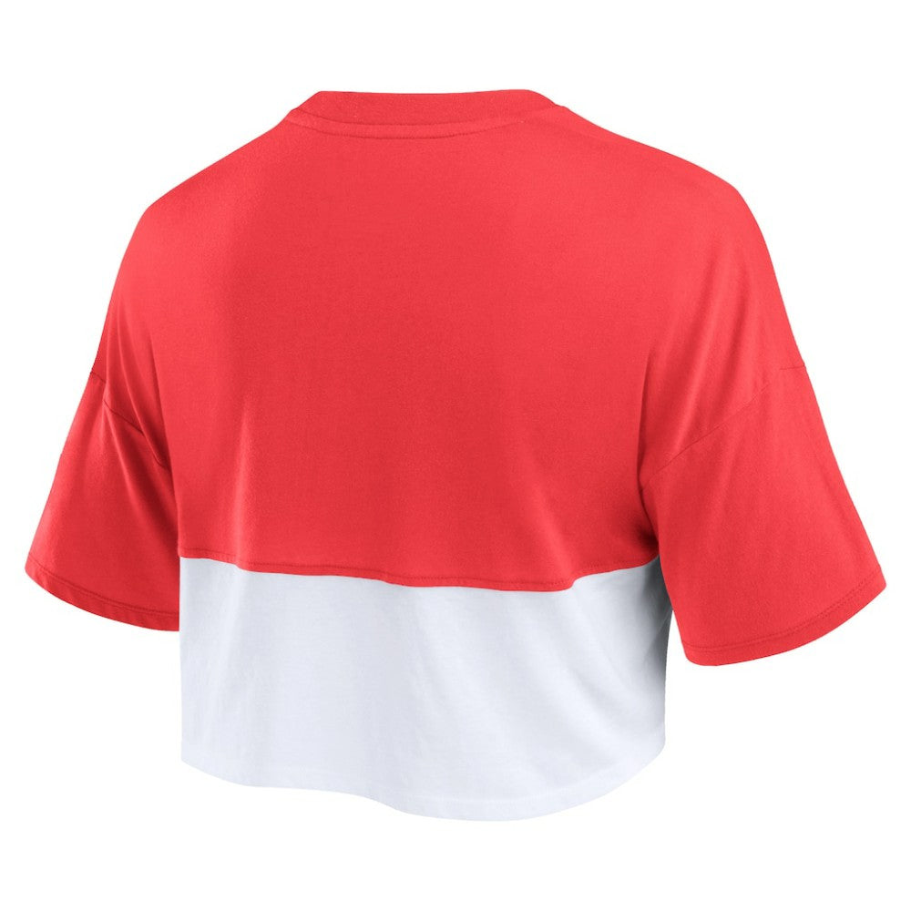 Philadelphia Phillies Fanatics Women's Color Split Boxy Cropped T-Shirt | MLB Discount