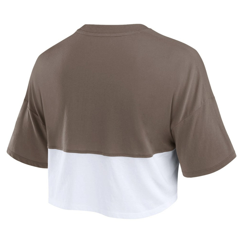 San Diego Padres Fanatics Women's Color Split Boxy Cropped T-Shirt | MLB Shop