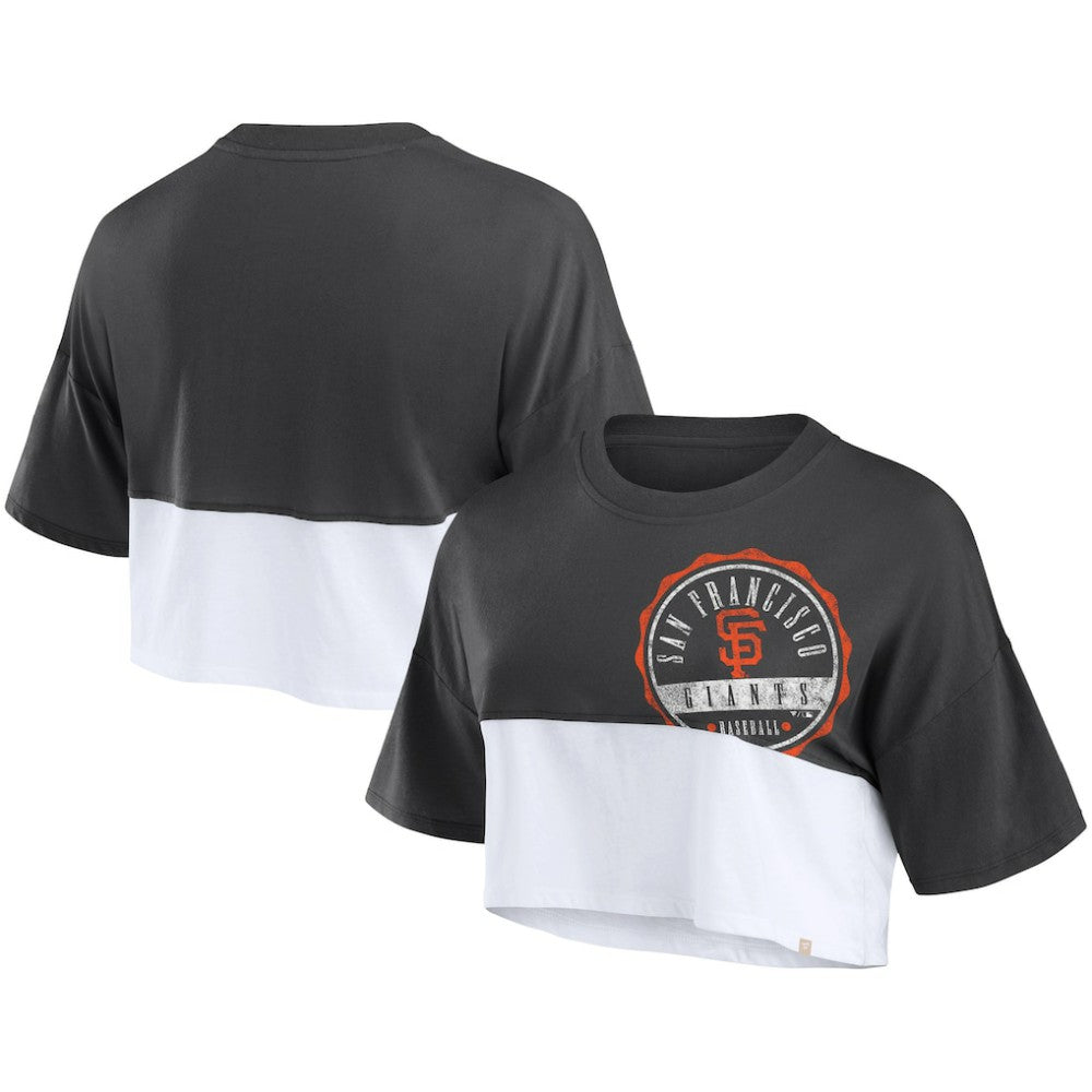 San Francisco Giants Fanatics Women's Color Split Boxy Cropped T-Shirt | MLB Discount