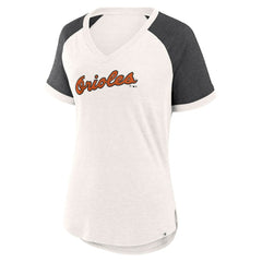 Baltimore Orioles Fanatics Women's For the Team Slub Raglan V-Neck Jersey T-Shirt | MLB Discount