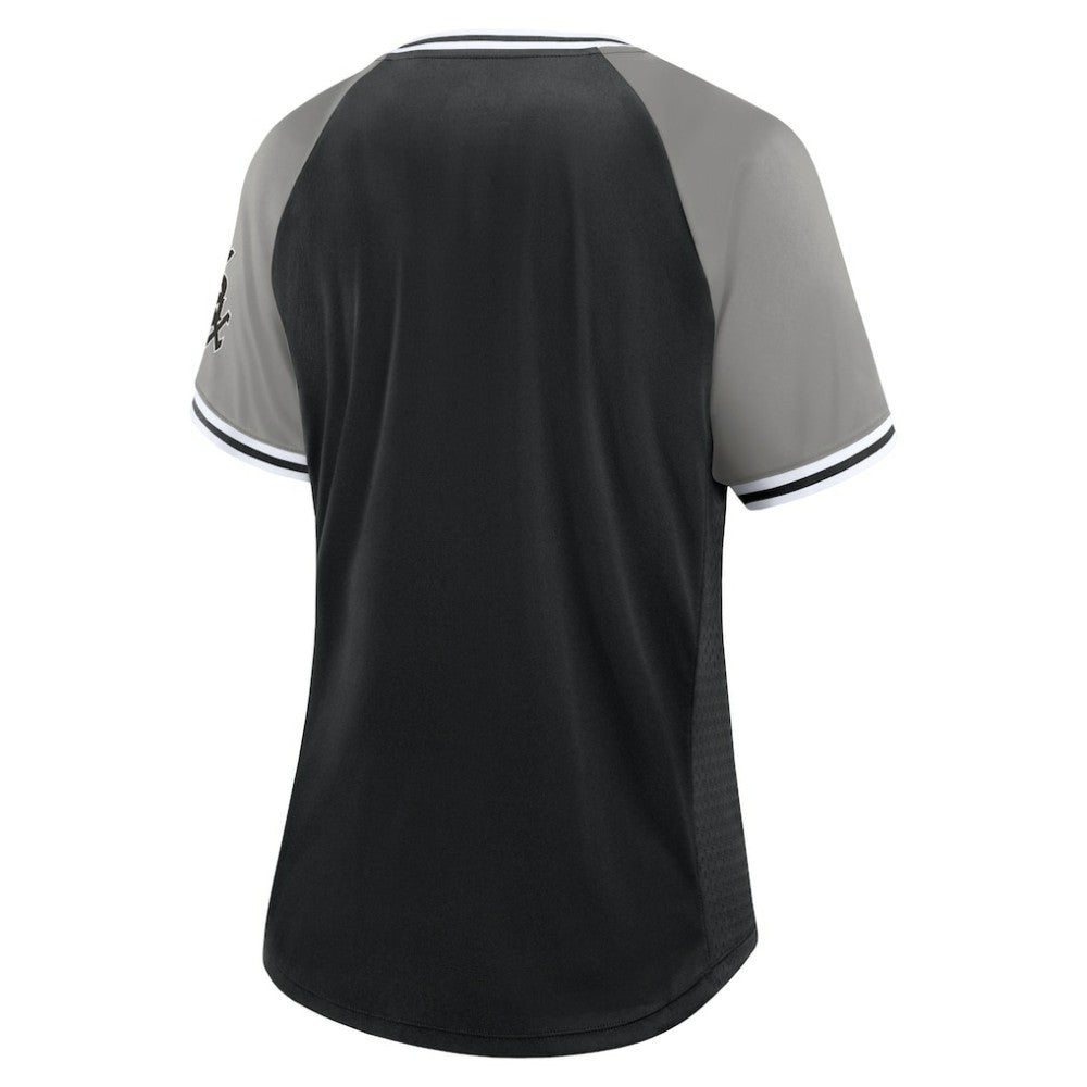 Chicago White Sox Fanatics Women's Glitz & Glam League Diva Raglan V-Neck T-Shirt | MLB On Sale