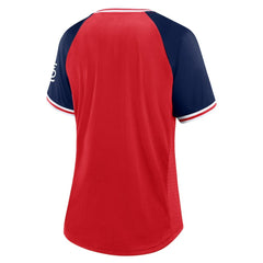 St. Louis Cardinals Fanatics Women's Glitz & Glam League Diva Raglan V-Neck T-Shirt | MLB New