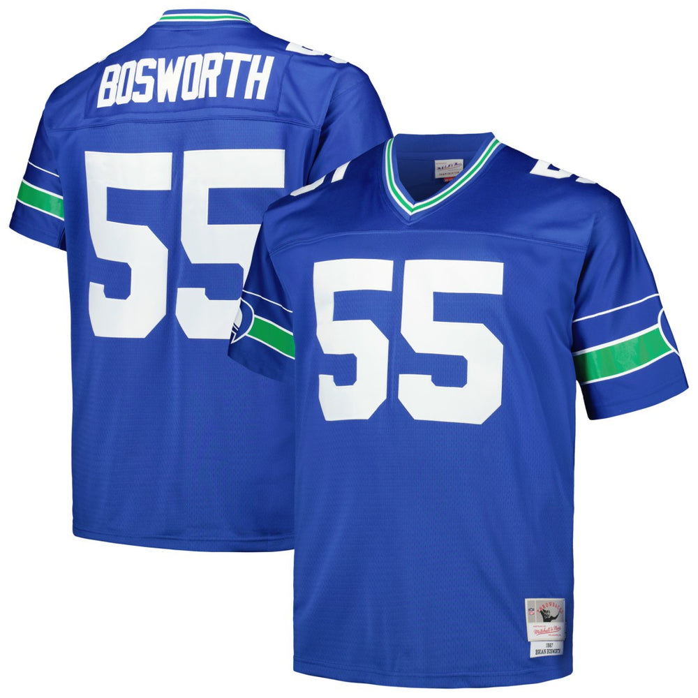Seattle Seahawks Mitchell & Ness Brian Bosworth  Big & Tall 1987 Legacy Retired Player Jersey