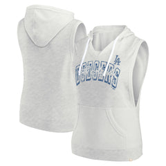 Los Angeles Dodgers Fanatics Women's Lounge Script Sleeveless Pullover Hoodie | MLB New
