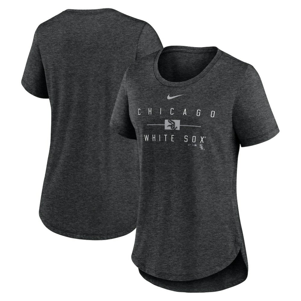Chicago White Sox Nike Women's Knockout Team Stack Tri-Blend T-Shirt | MLB New