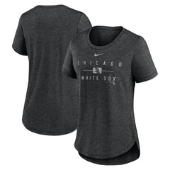 Chicago White Sox Nike Women's Knockout Team Stack Tri-Blend T-Shirt | MLB New