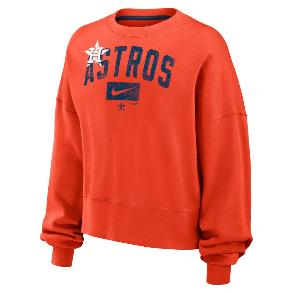 Houston Astros Nike Women's Oversized Cropped Pullover Sweatshirt | MLB On Sale