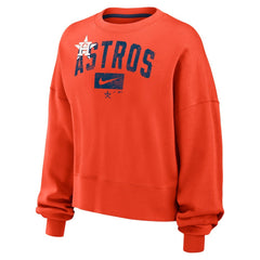 Houston Astros Nike Women's Oversized Cropped Pullover Sweatshirt | MLB On Sale