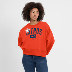 Houston Astros Nike Women's Oversized Cropped Pullover Sweatshirt | MLB On Sale