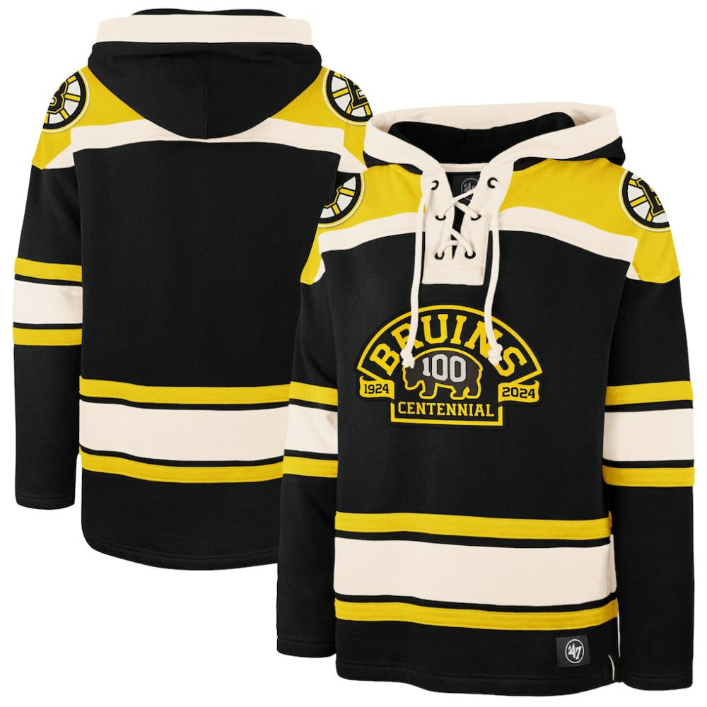 Boston Bruins '47 100th Anniversary Superior Lacer Pullover Hoodie Outlet
