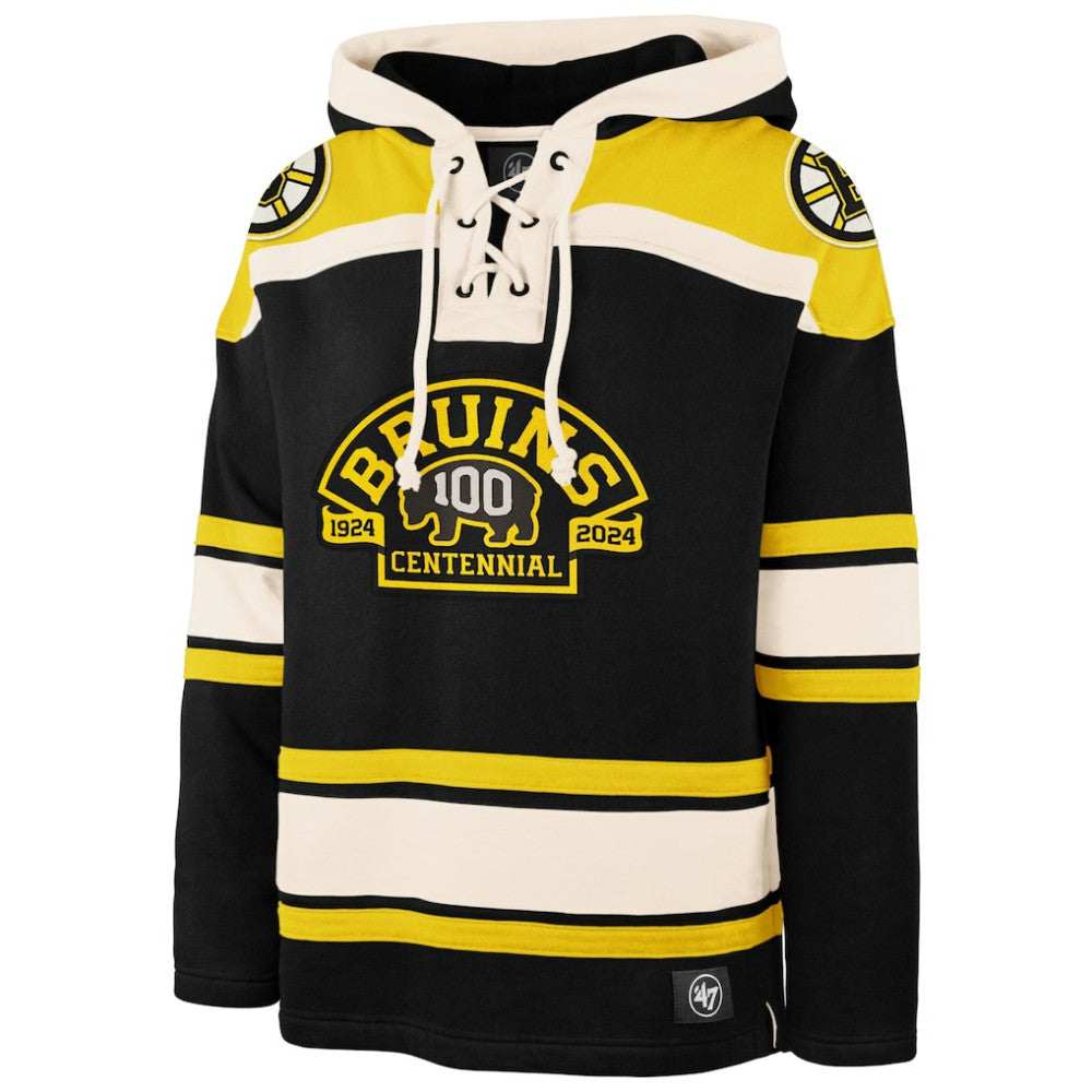 Boston Bruins '47 100th Anniversary Superior Lacer Pullover Hoodie Outlet