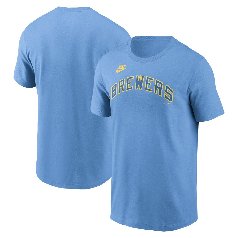 Milwaukee Brewers Nike Cooperstown Collection Wordmark T-Shirt | MLB Online