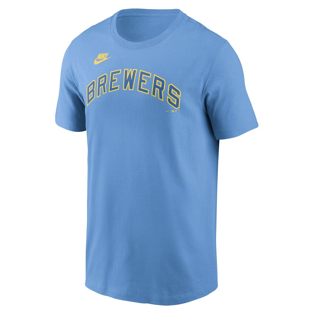 Milwaukee Brewers Nike Cooperstown Collection Wordmark T-Shirt | MLB Online