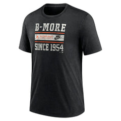Baltimore Orioles Nike Cooperstown Collection Local Stack Tri-Blend T-Shirt | MLB Sale