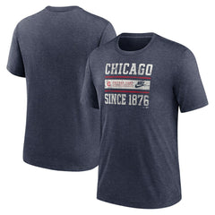 Chicago Cubs Nike Cooperstown Collection Local Stack Tri-Blend T-Shirt | MLB Near me