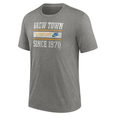 Milwaukee Brewers Nike Cooperstown Collection Local Stack Tri-Blend T-Shirt | MLB US