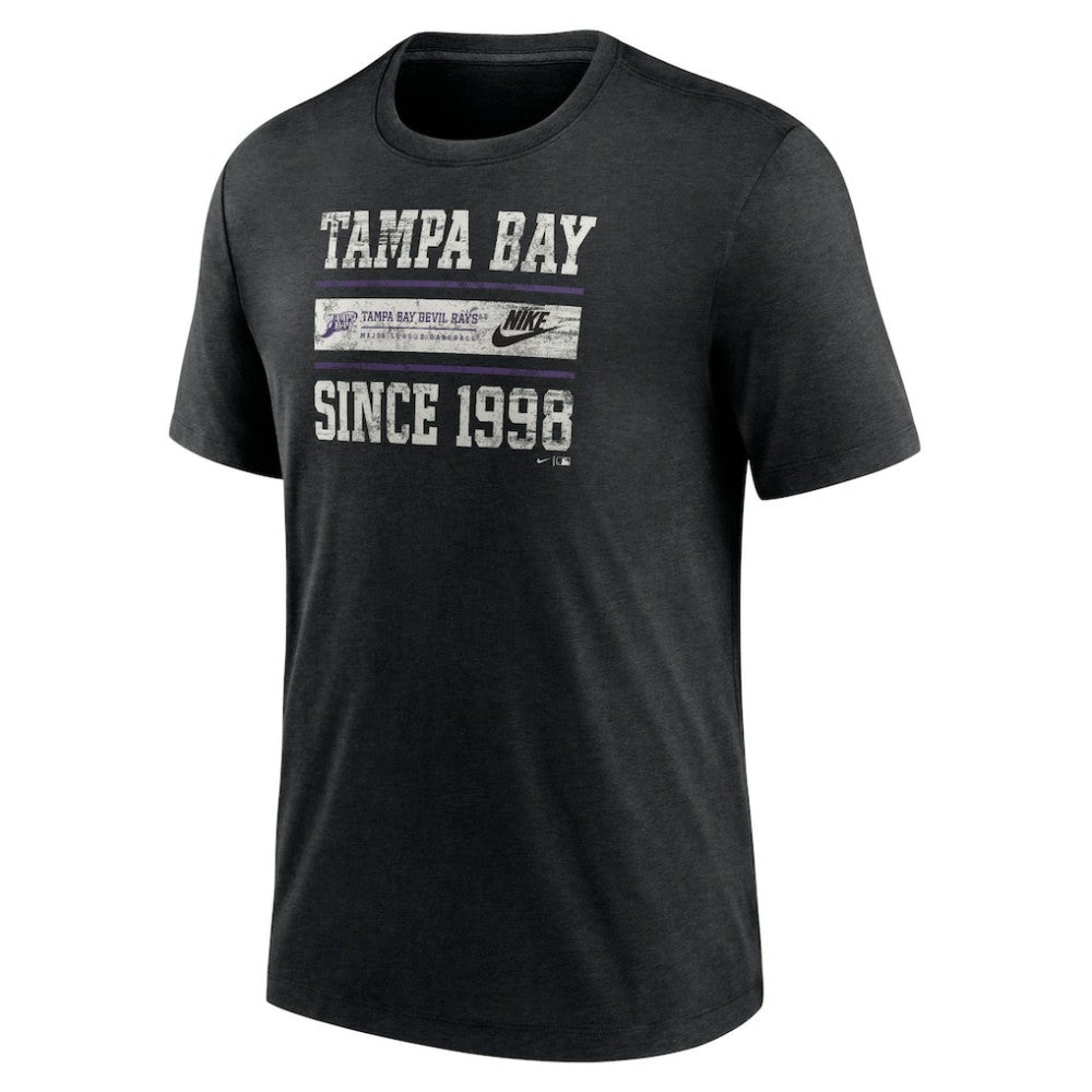 Tampa Bay Rays Nike Cooperstown Collection Local Stack Tri-Blend T-Shirt | MLB New