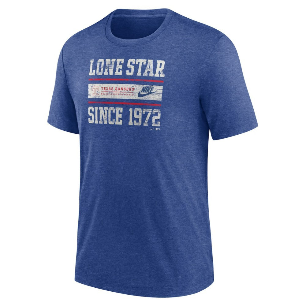 Texas Rangers Nike Cooperstown Collection Local Stack Tri-Blend T-Shirt | MLB US