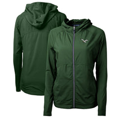 Philadelphia Eagles  Cutter & Buck Women's Gridiron Classics Logo Adapt Eco Knit Hybrid Recycled Full-Zip Hoodie