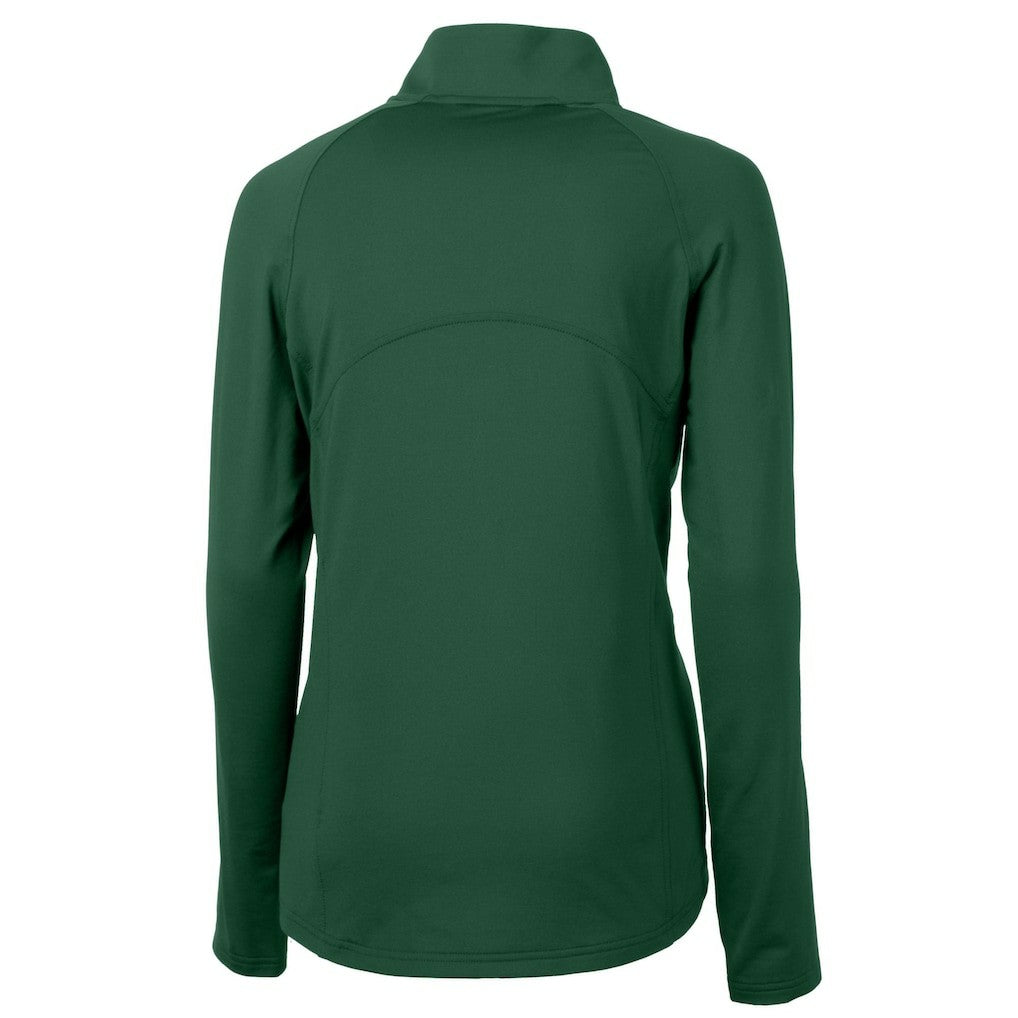 Philadelphia Eagles  Cutter & Buck Women's Gridiron Classics Logo Adapt Eco Knit Stretch Recycled Half-Zip Pullover Top