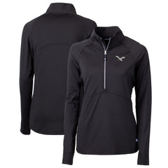 Philadelphia Eagles  Cutter & Buck Women's Gridiron Classics Logo Adapt Eco Knit Stretch Recycled Half-Zip Pullover Top