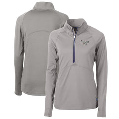 Philadelphia Eagles  Cutter & Buck Women's Gridiron Classics Logo Adapt Eco Knit Stretch Recycled Half-Zip Pullover Top