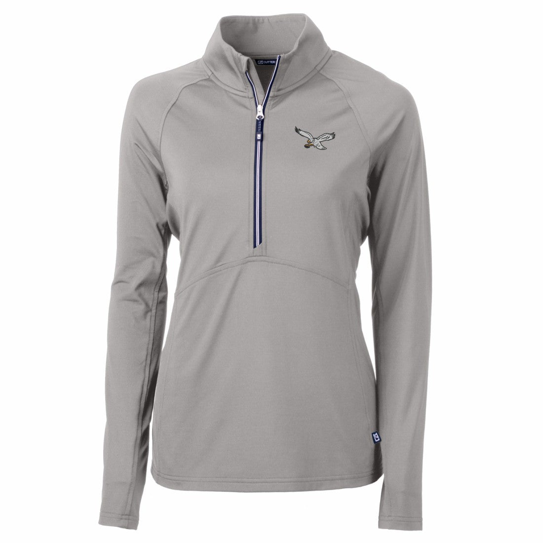 Philadelphia Eagles  Cutter & Buck Women's Gridiron Classics Logo Adapt Eco Knit Stretch Recycled Half-Zip Pullover Top