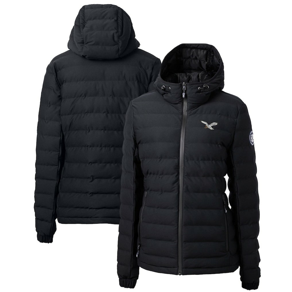 Philadelphia Eagles  Cutter & Buck Women's Gridiron Classics Logo Mission Ridge Repreve Eco Insulated Full-Zip Puffer Jacket