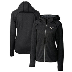 Philadelphia Eagles  Cutter & Buck Women's Gridiron Classics Logo Mainsail Sweater-Knit Full-Zip Hoodie