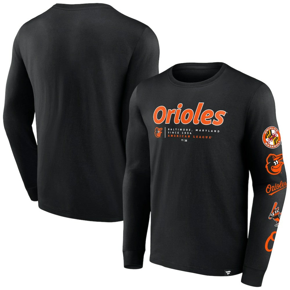Baltimore Orioles Fanatics Strike the Goal Long Sleeve T-Shirt | MLB Shop